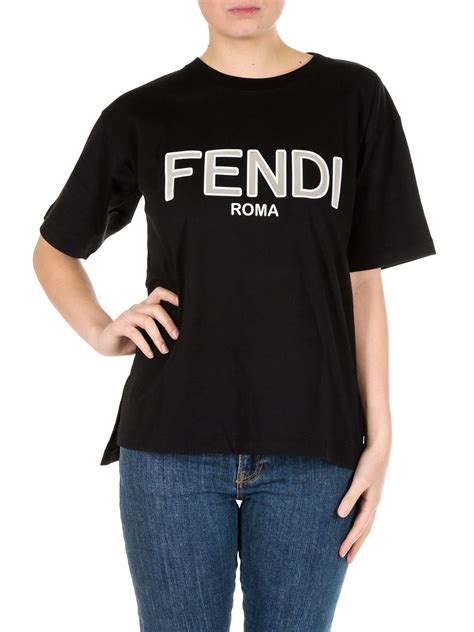 t shirt fendi logo|Fendi logo t shirt women.